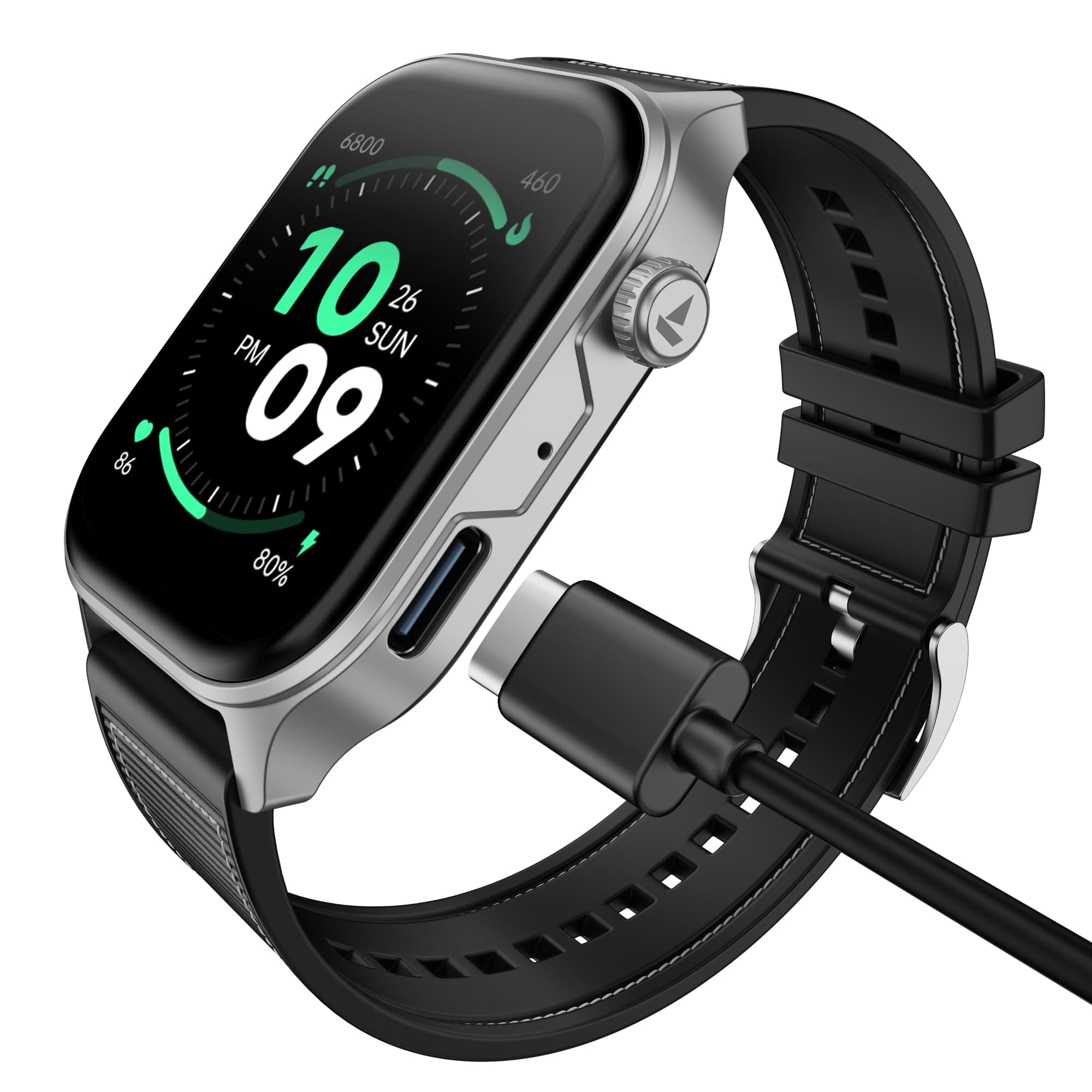 boAt New Launch Ultima Vogue 2, India's First AMOLED Type-C Smartwatch, 1.96" Display, 1000 nits Brightness, Metal Body w/Premium Straps, 10-Days Batt...