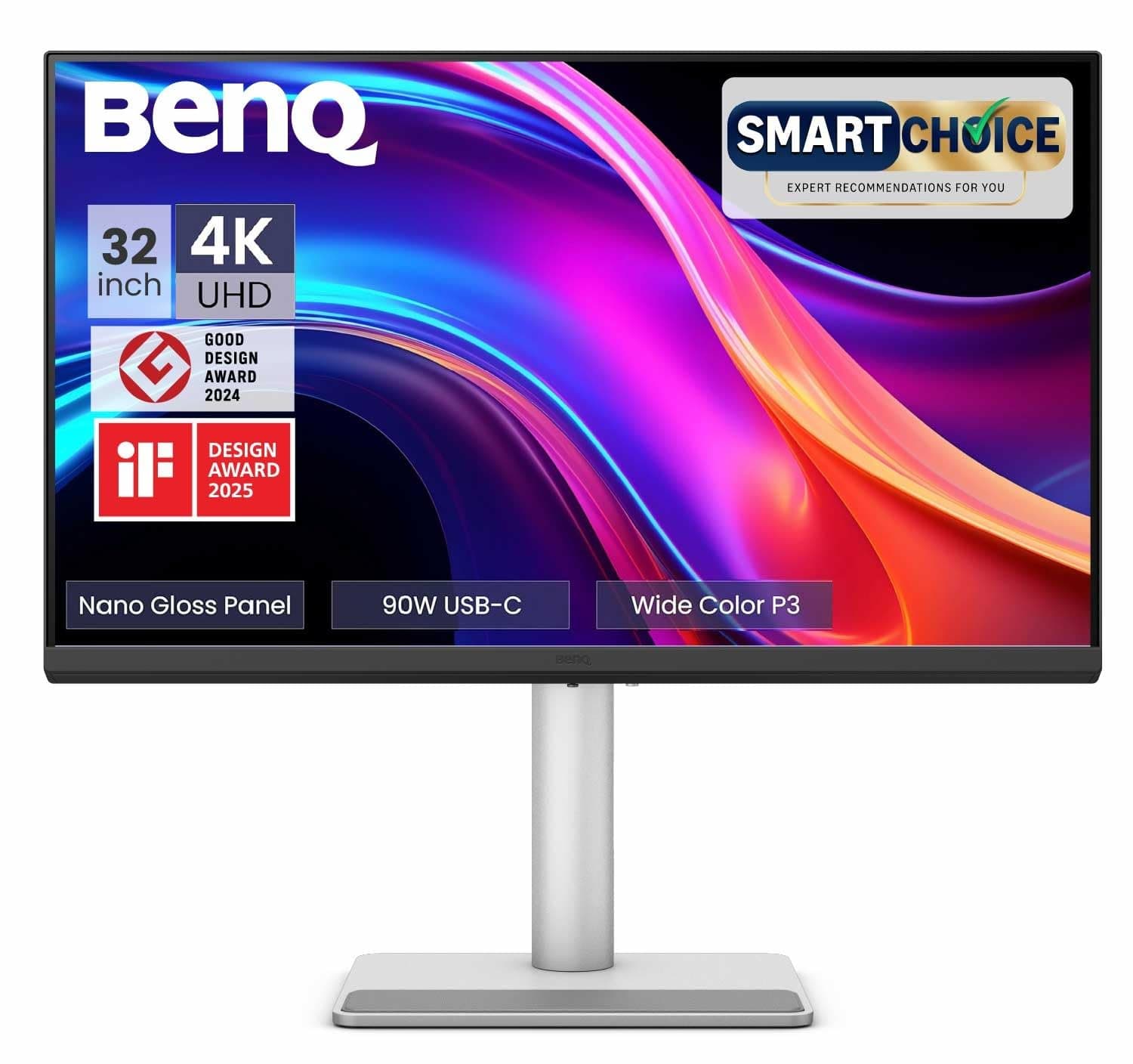 BenQ MA320UP (Smartchoice) 32 (81.28 cm) 4K IPS 3840x2160 Nano Gloss Monitor for Mac, 97% P3 Colors, Dual USB-C 90W/15W PD, Mac Colors,550 nits, Mac C...