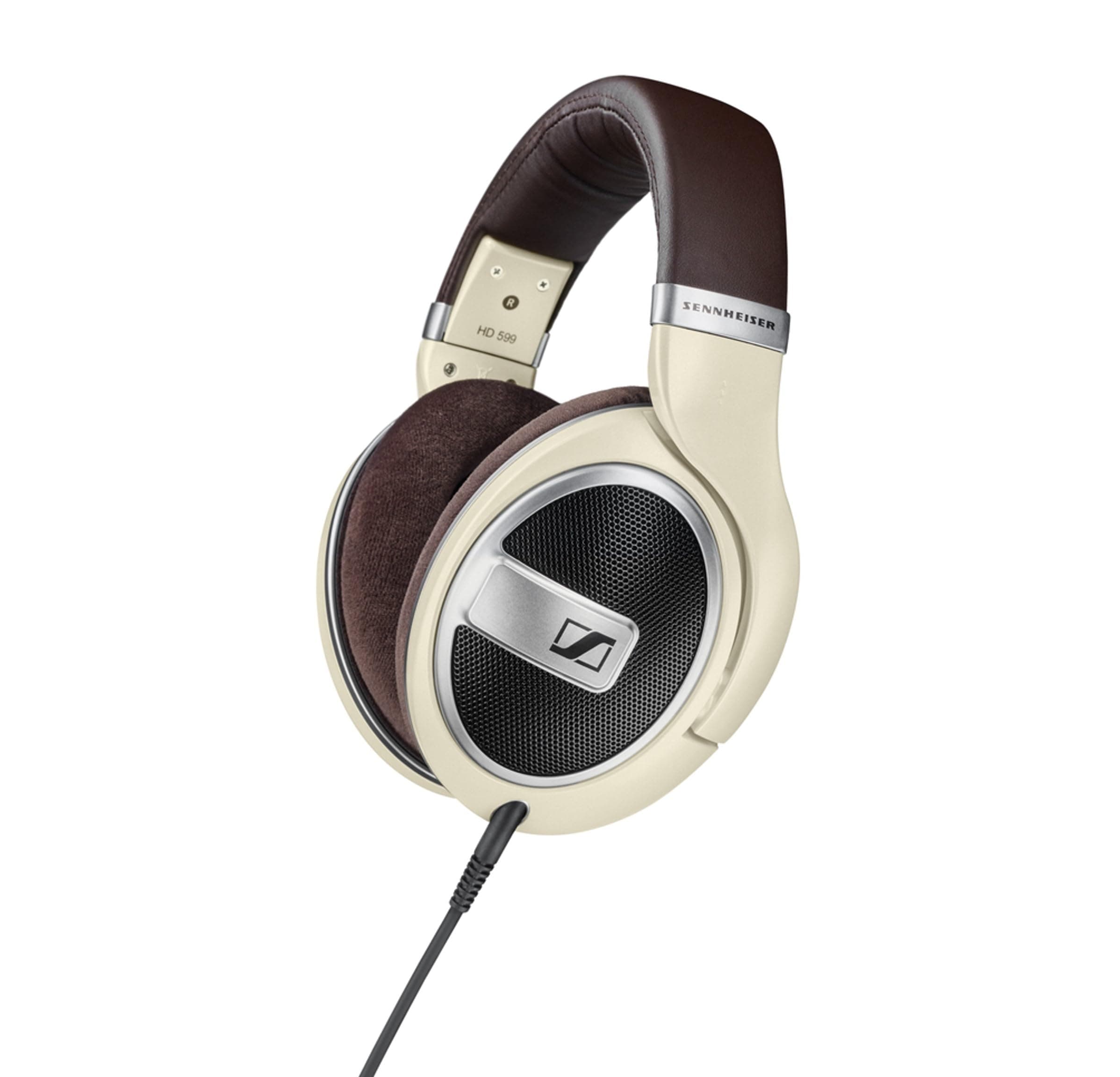 Sennheiser HD 599 Wired Over Ear Headphones without Mic (Silver, Ivory)