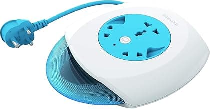 Anchor by Panasonic 6A Flexi Cord 3 Pin 4 Mtr Universal Socket With Indicator (Blue & White), Round