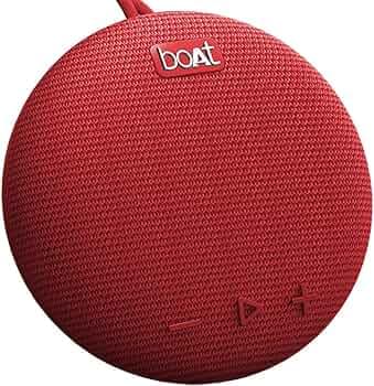 (Renewed) boAt Stone 190 Portable Wireless Speaker with 5W Premium Sound, Bluetooth V5.0, IPX7 Water & Splash Resistance, Lightweight Build, TWS Feature and Carry Strap (Red)