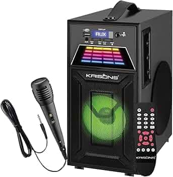 Krisons KS-22 Bluetooth Party Speaker with Wired Mic, Fm,USB and Aux|100 Watts