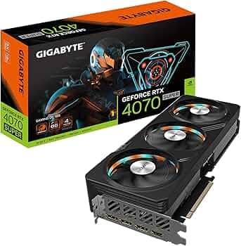 GIGABYTE GeForce RTX 4070 Super Gaming OC 12G Graphics Card, 3X WINDFORCE Fans, 12GB 192-bit GDDR6X, GV-N407SGAMING OC-12GD Video Card