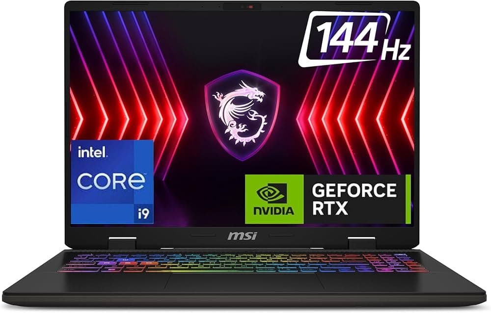 MSI Sword 16 HX, Intel 13th Gen. i9-13980HX, 41CM 16:10 FHD+ 144Hz Gaming Laptop(32GB/1TB NVMe SSD/Windows 11 Home/Office 2021/NVIDIA GeForce RTX 4060...