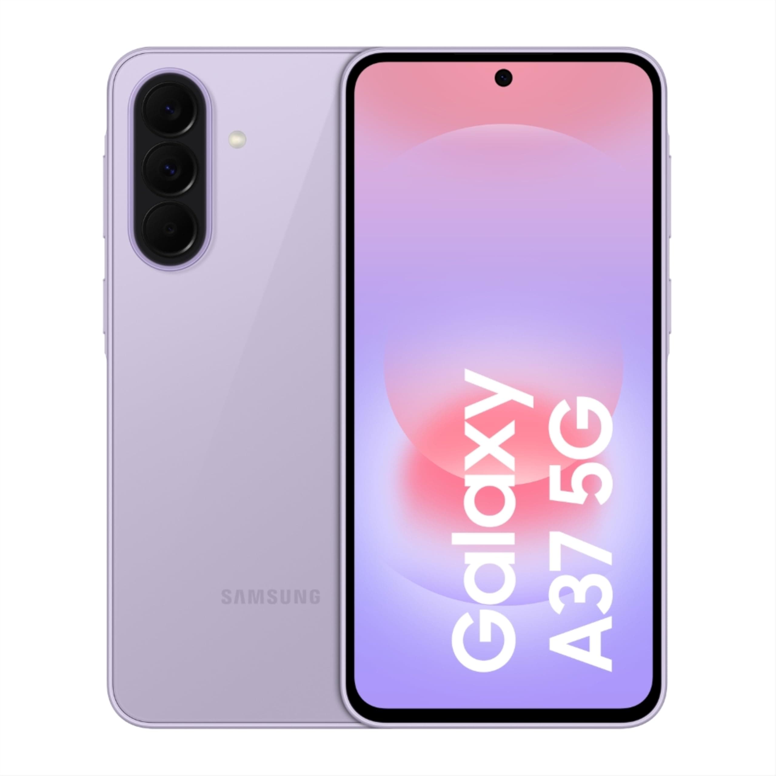 Samsung Galaxy A37 5G (Awesome Lavender, 8GB RAM, 256GB Storage), Agentic AI, Triple Camera with Nightography Video, 2 Days Battery Life, 6 Gen OS Upg...
