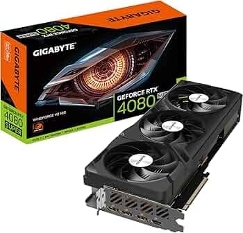 Gigabyte GeForce RTX 4080 SUPER WINDFORCE V2 Graphics Card - 2550MHz Core, 16GB GDDR6X 23000MHz 256-bit Memory, PCI-E 4.0, 3x DP 1.4, 1x HDMI 2.1a, NV...