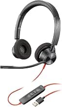 Poly by Plantronics - Blackwire 3320 USB-A - Wired Over Ear, Dual-Ear (Stereo) Headphones with mic - USB-A to Connect to Your PC, Mac or Cell Phone -