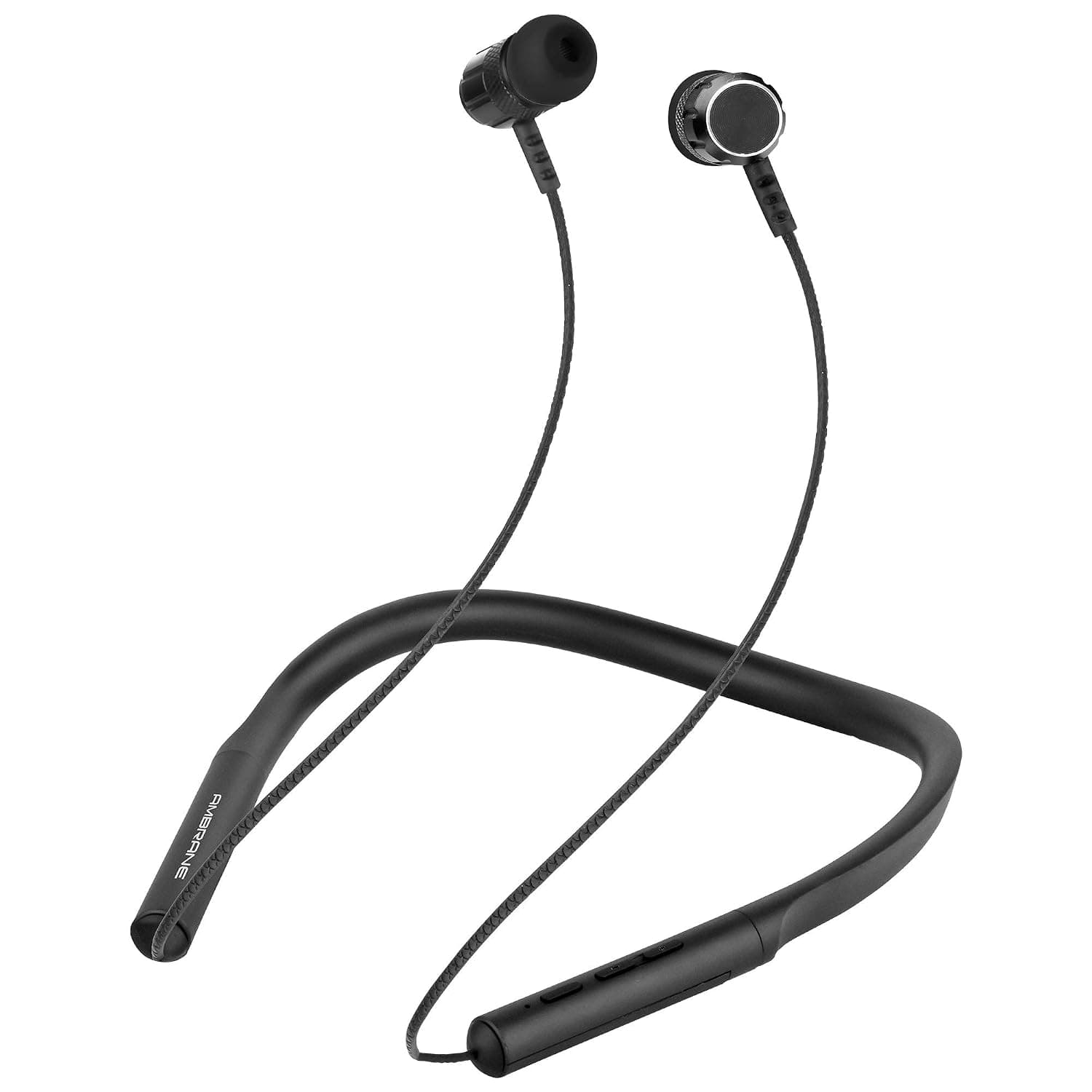 Ambrane ANB-11 Collar Neckband Earphone Bluetooth Headset with Mic In-Ear