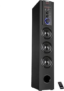 Vemax Vent 60W Multimedia 3.0 Channel Wireless Bluetooth Tower Speaker with USB, AUX, FM, MMC (72 cm Height)