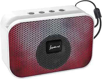 LANDMARK Zing LM BT1092 7W Bluetooth Speaker with Upto 8 Hours Playback, Control Buttons, Mobile Stand, RGB Lights and Multi-Compatibility Modes (Blac...