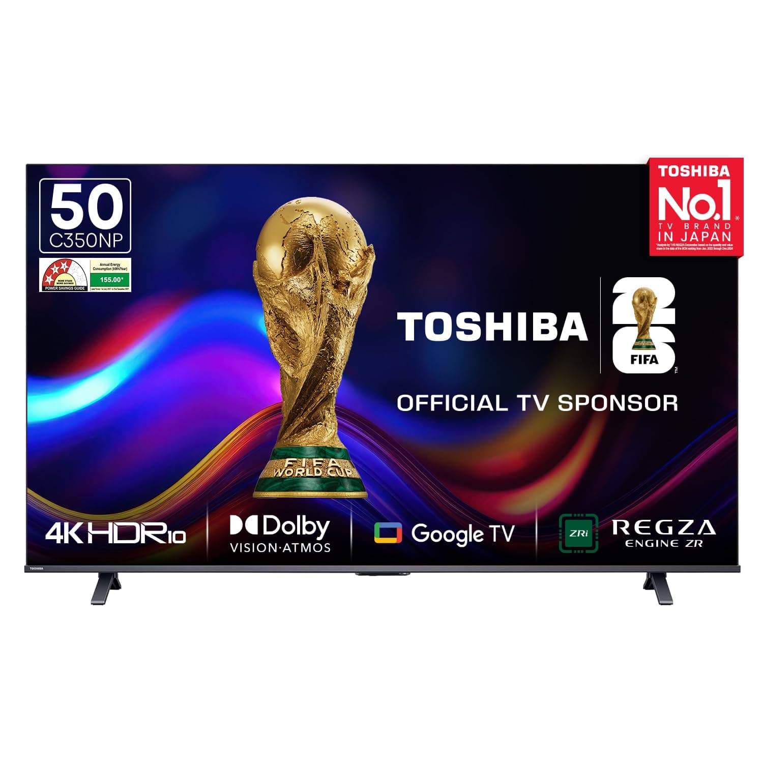 TOSHIBA 126 cm (50 inches) C350NP Series 4K Ultra HD Smart LED Google TV (Black)