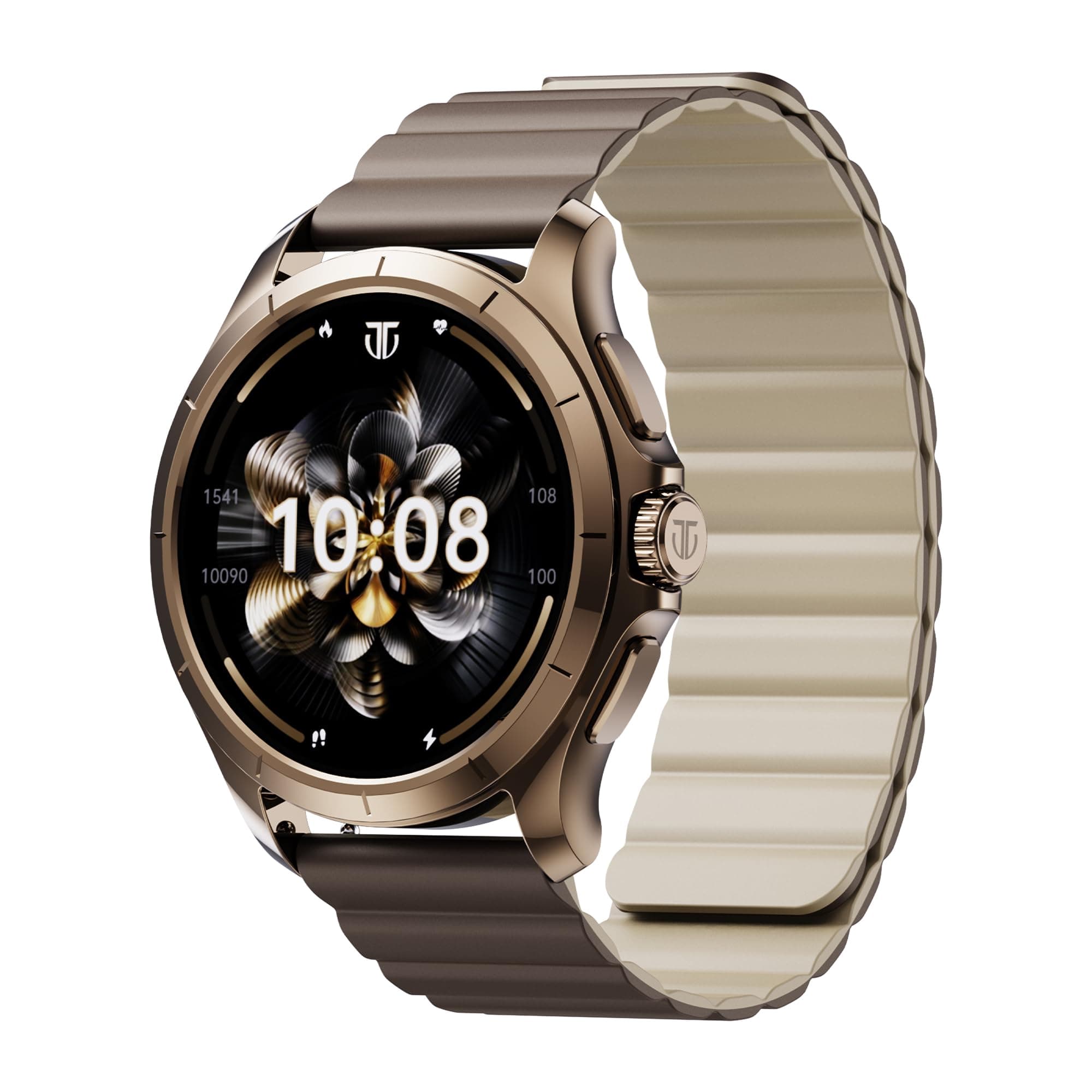 Titan Evoke 2.0, 1.32" AMOLED Display Smart Watch with AOD,1000 Nits, Functional Crown, Magnetic Strap, Metal Body,Fast Charge,24/7 Health Suite, BT C...