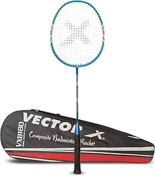 Vector X VXB-180 Aluminum Composite One Piece Joint Less Badminton Racket with Full Cover