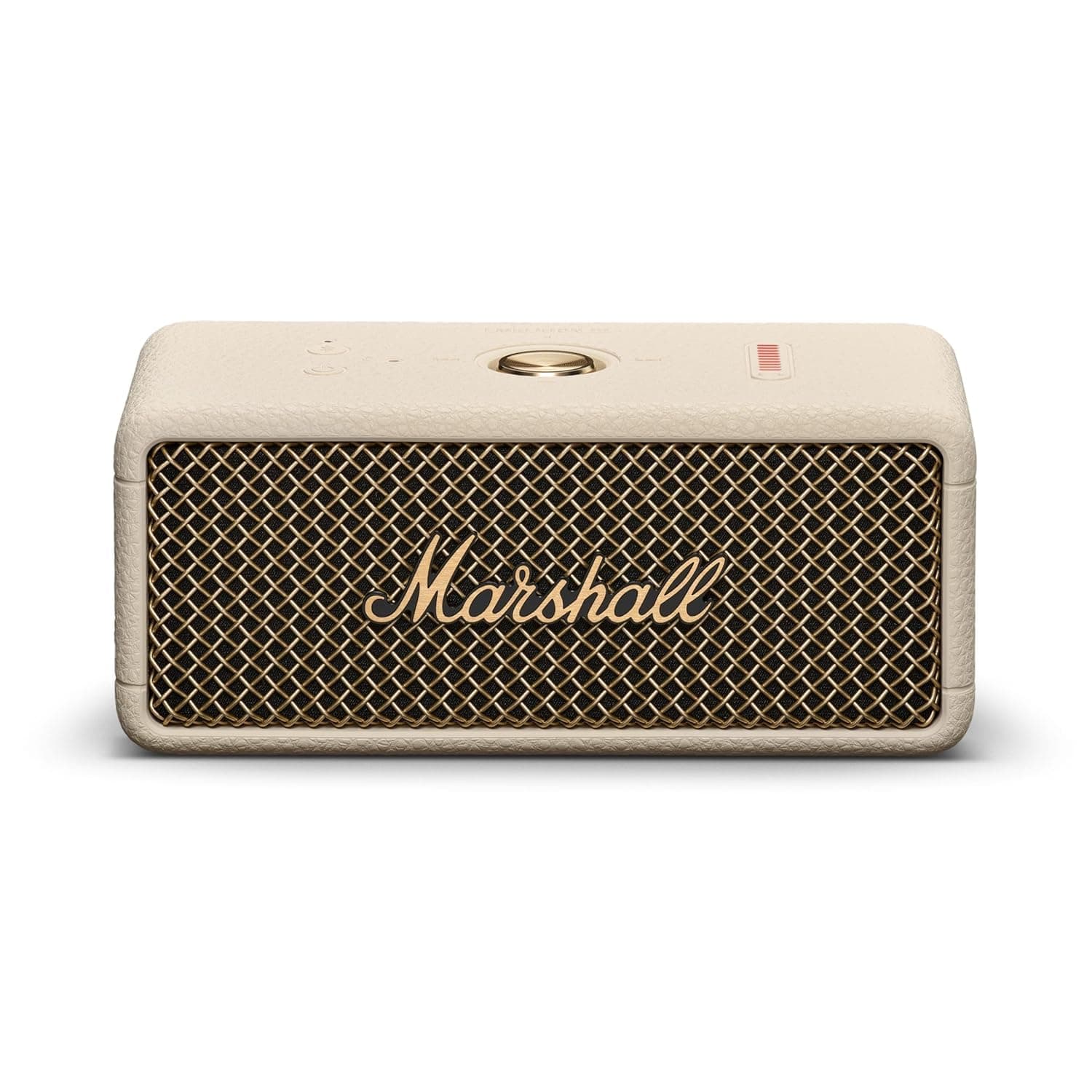 Marshall Emberton III Compact Portable Bluetooth Speaker with 32+ Hours of Playtime, (360 Sound), Dust & Waterproof (IP67) Cream.