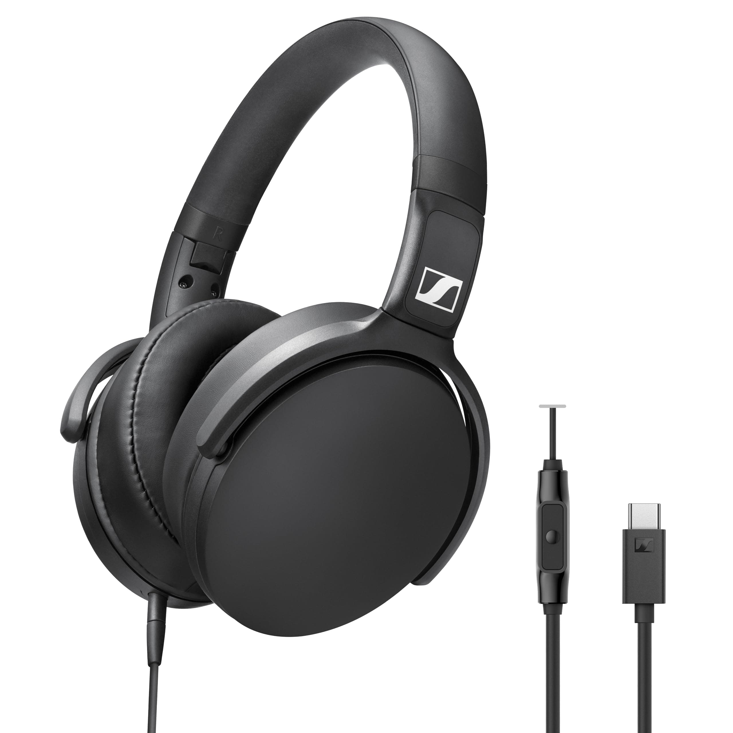 Sennheiser HD 400U Wired Over-Ear Headphones with Mic, USB-C, Dynamic Bass Sound, Foldable Lightweight Design, Noise Isola...