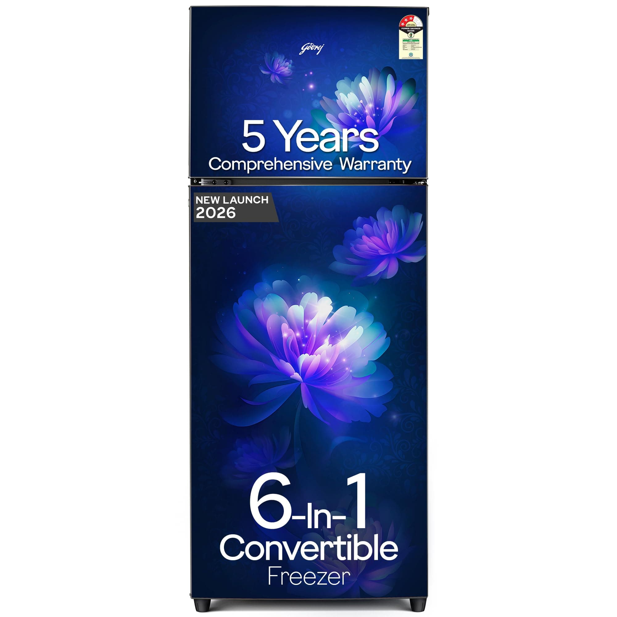 Godrej 244 L 3 Star 5 Years Comprehensive New Launch Convertible Freezer 6-In-1 | 95%+ Food Surface Disinfection Double Door Refrigerator (2026 Model,...