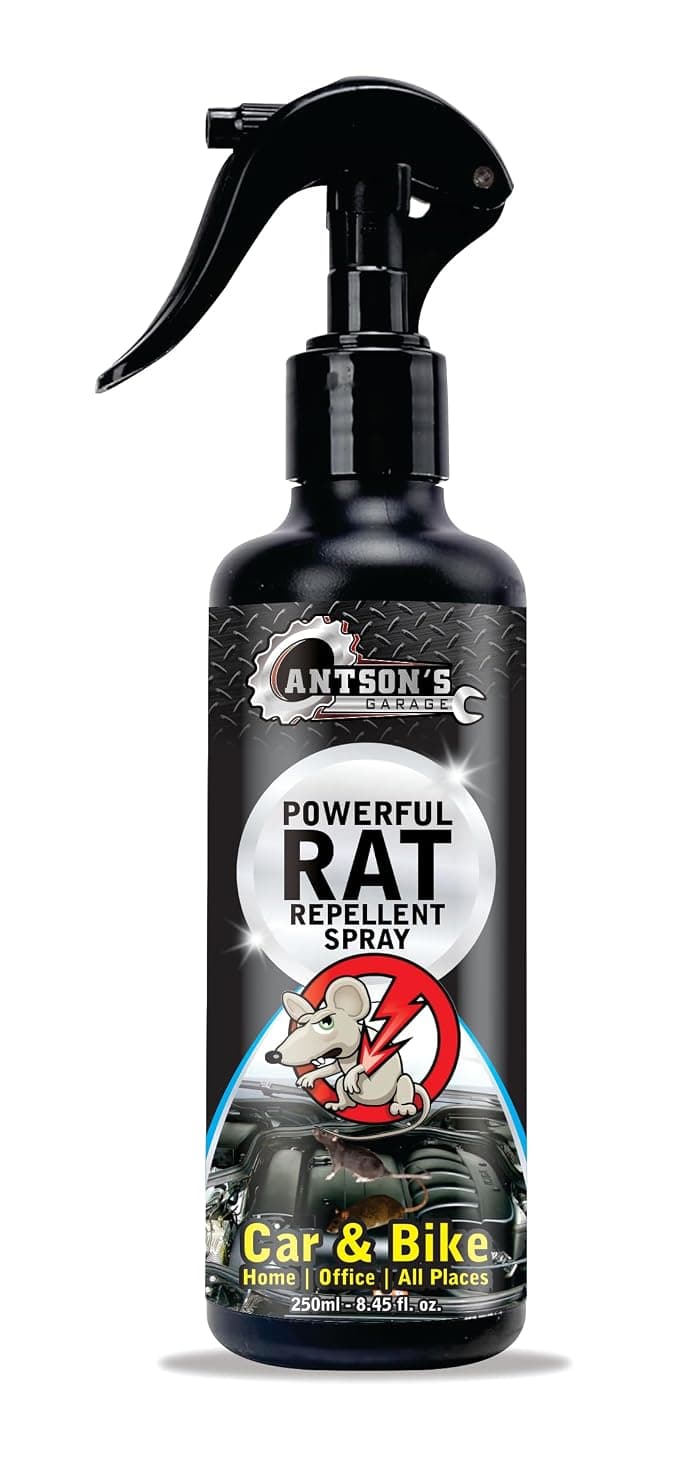 Antson Rat Repellent Spray for Cars, No Entry Rat Repellent Car Spray for Cars Highly Effective Easy to Use, Odour Free Rodent Repellent Spry for Cars, Bike, Home, Office (250 ml)