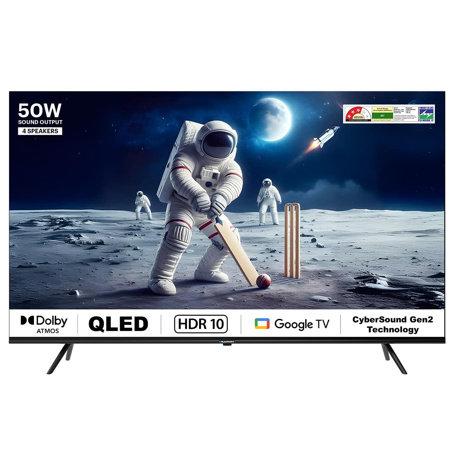 Blaupunkt 108 cm (43 inches) Quantam Dot Series 4K Ultra HD QLED Google TV 43QD7050 (Black)