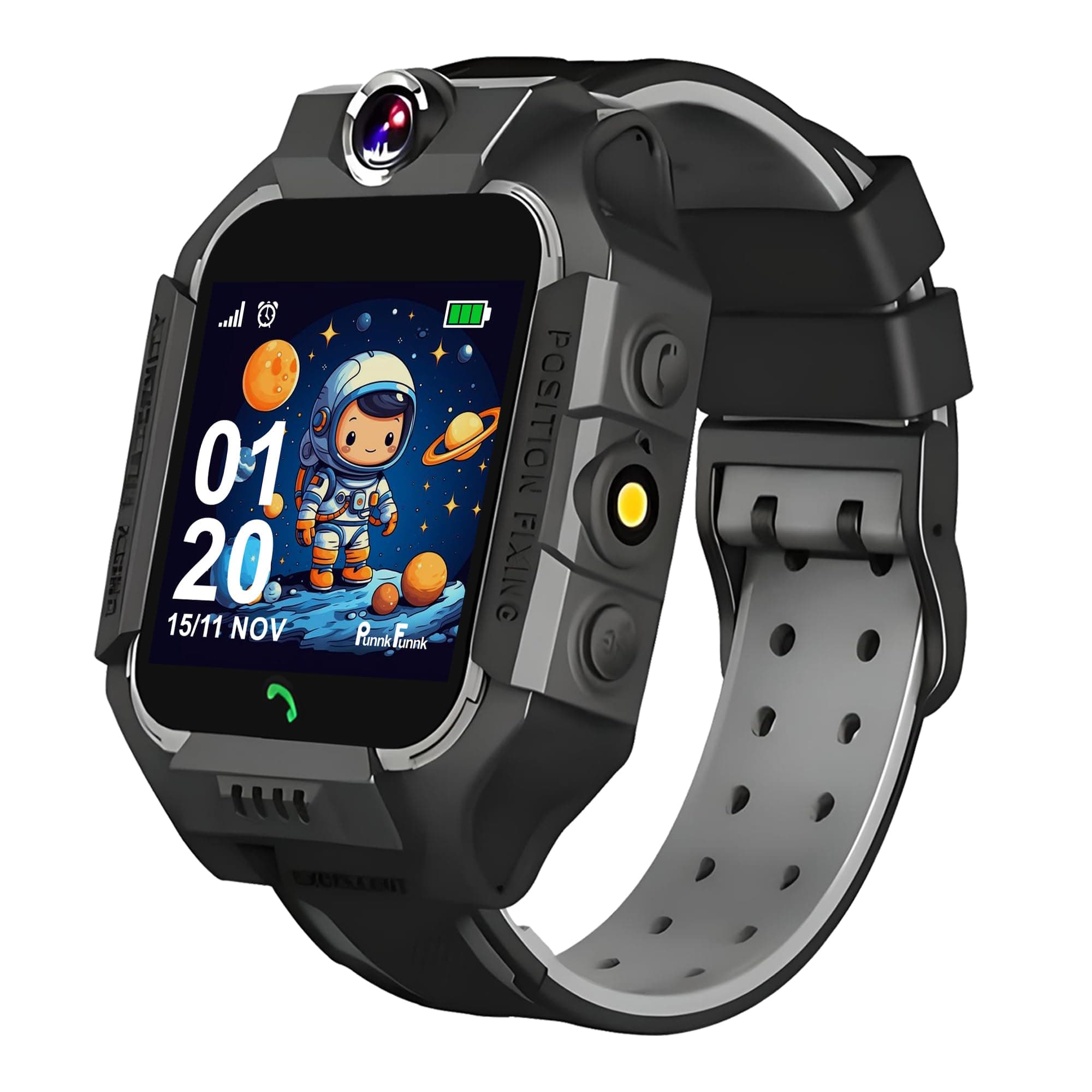 PunnkFunnk Kids 3G/4G SIM Calling Smartwatch | GPS Real time Tracker | 5 Days Battery Smartwatch (Black Strap 1.5 Inch Full Sunlight Proof Display)