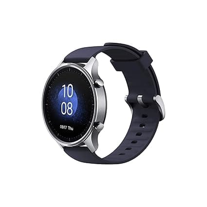 Mi Watch Revolve (Chrome Silver)– Steel Frame, 1.39” AMOLED Display, 14 Days Battery, Heart Rate, Stress and Sleep Monitoring, 110+ Watch Faces, in-Bu