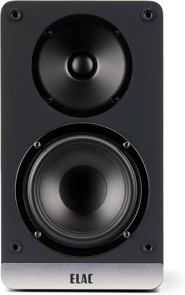 Elac Debut ConneX DCB41 4-1/2" Powered Bookshelf Speakers with HDMI ARC, Pair of Bookshelf Speakers for Home Entertainment System, Black (Pair)