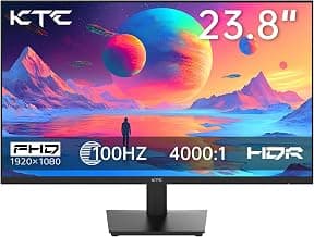 KTC 24 Inch Monitor - 1080P, 100Hz FreeSync Gaming Monitor with HDR10, VESA Mountable, Adjustable Tilt, ZeroFrame Design, ...