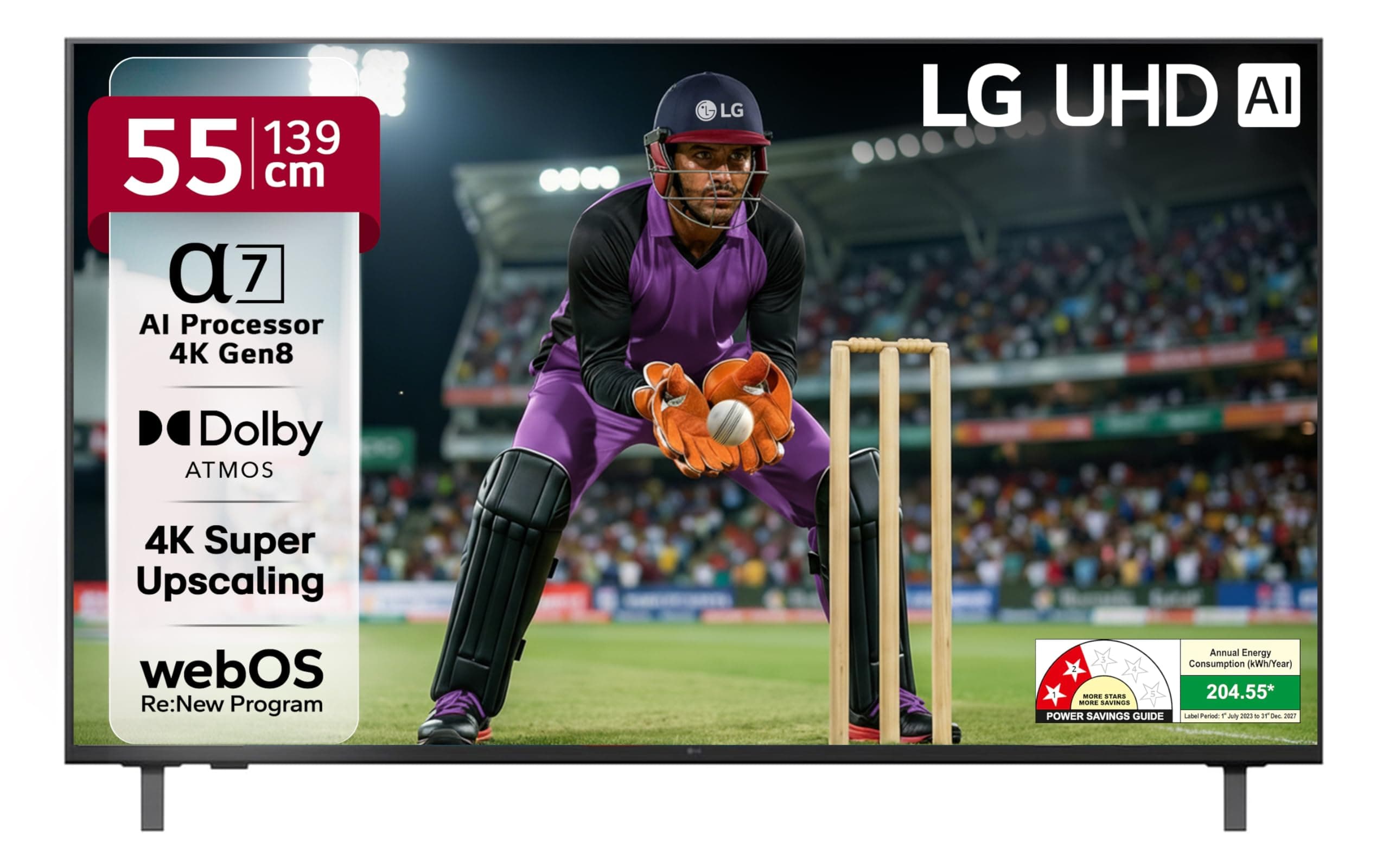 LG 139 cm (55 inches) UA82 Series 4K Ultra HD (3840 x 2160) Smart webOS LED TV 55UA82006LA