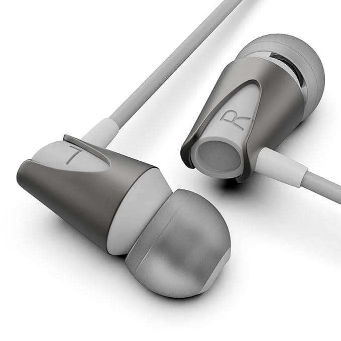 Boult Audio BassBuds Storm in-Ear Wired Earphones with Mic and Full Metal Body for Extra Bass & HD Sound (Grey)