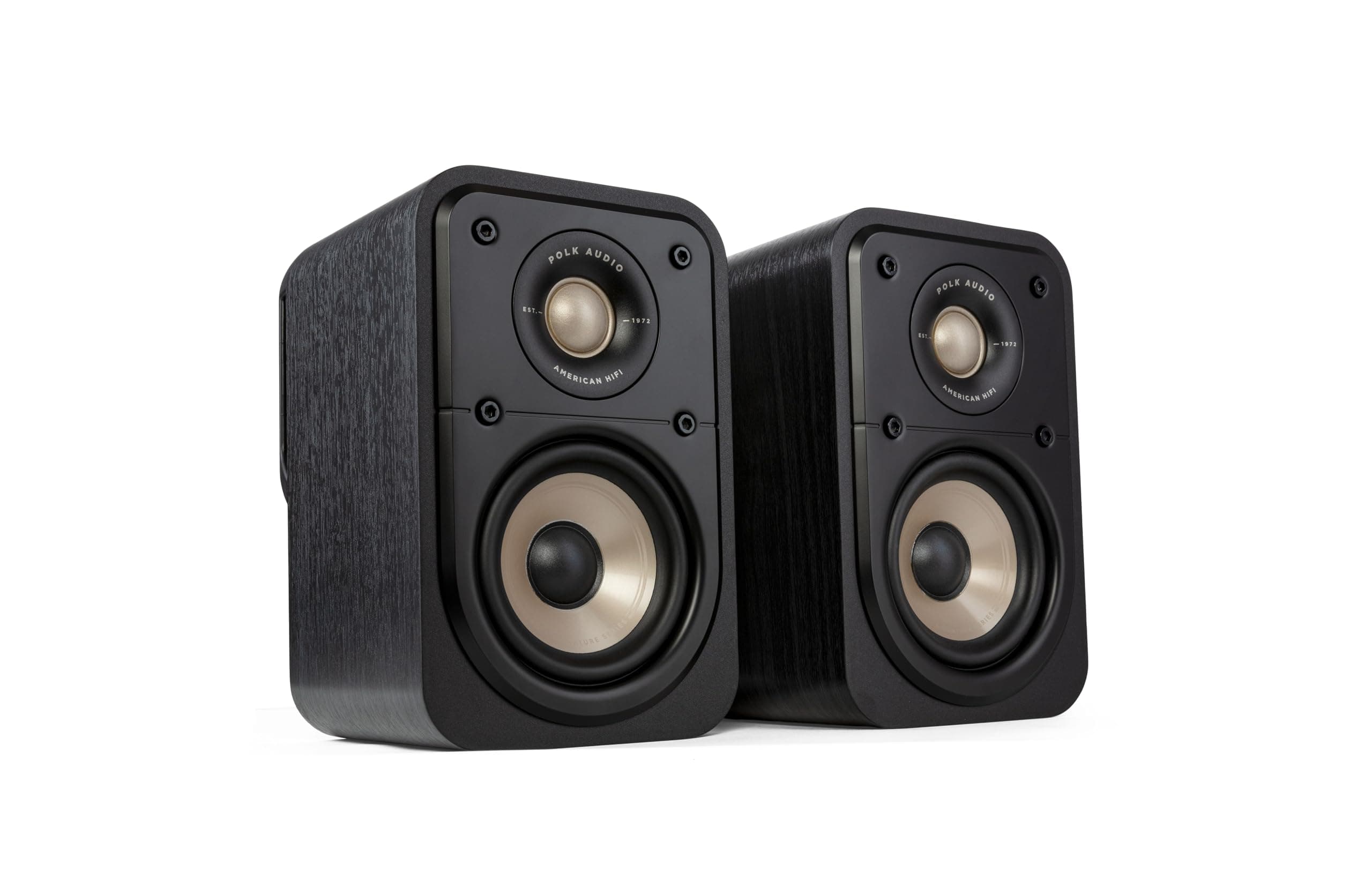 Polk Signature Elite ES10 Surround Loudspeaker - Hi-Res Audio Certified and Dolby Atmos & DTS:X Compatible, 1" Tweeter & 4" Woofer, Power Port Technology for Effortless Bass, Stunning Black
