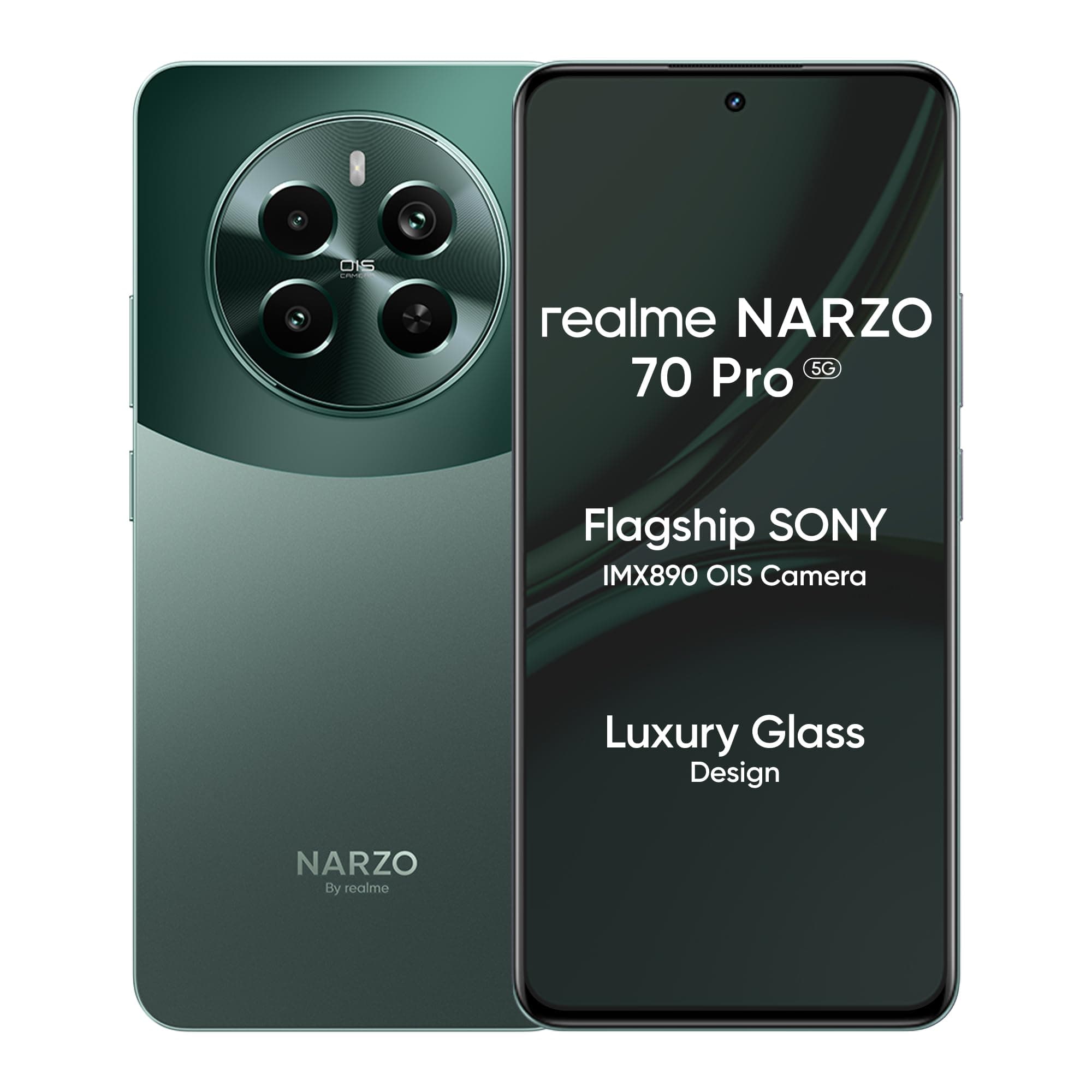 realme NARZO 70 Pro 5G (Glass Green, 8GB RAM,128GB Storage) Dimensity 7050 5G Chipset | Horizon Glass Design | Segment 1st Flagship Sony IMX890 OIS Ca...