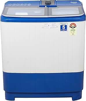 Panasonic 7 Kg Semi-Automatic Top Loading Washing Machine (NA-W70H6ARB, Blue), 2023 Model,