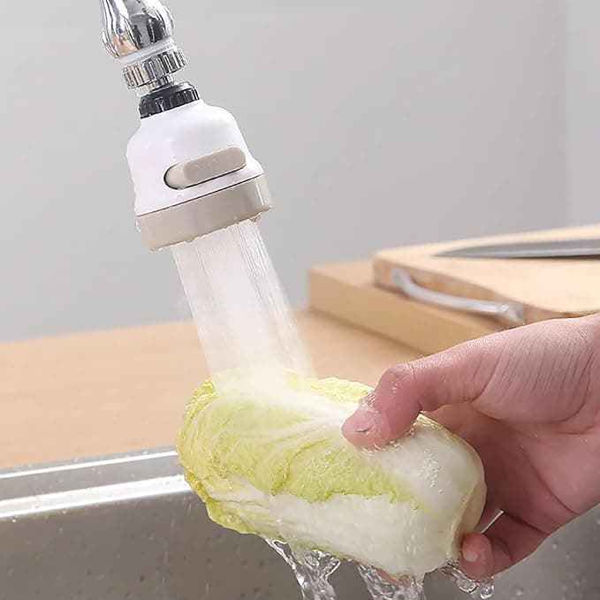 GLUN® 360° Rotation 2 Mode Kitchen Sink Faucet, Pack of 1 (Flow & Shower) Universal Connector Foam Flow Tap Connector Kitchen Sink Faucet