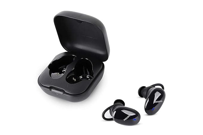 Philips Audio TWS TAT4205 True Wireless Earbuds with IPX5, Touch Control, 20 Hr Playtime (5+15), C-Type Charging (Black) In-Ear