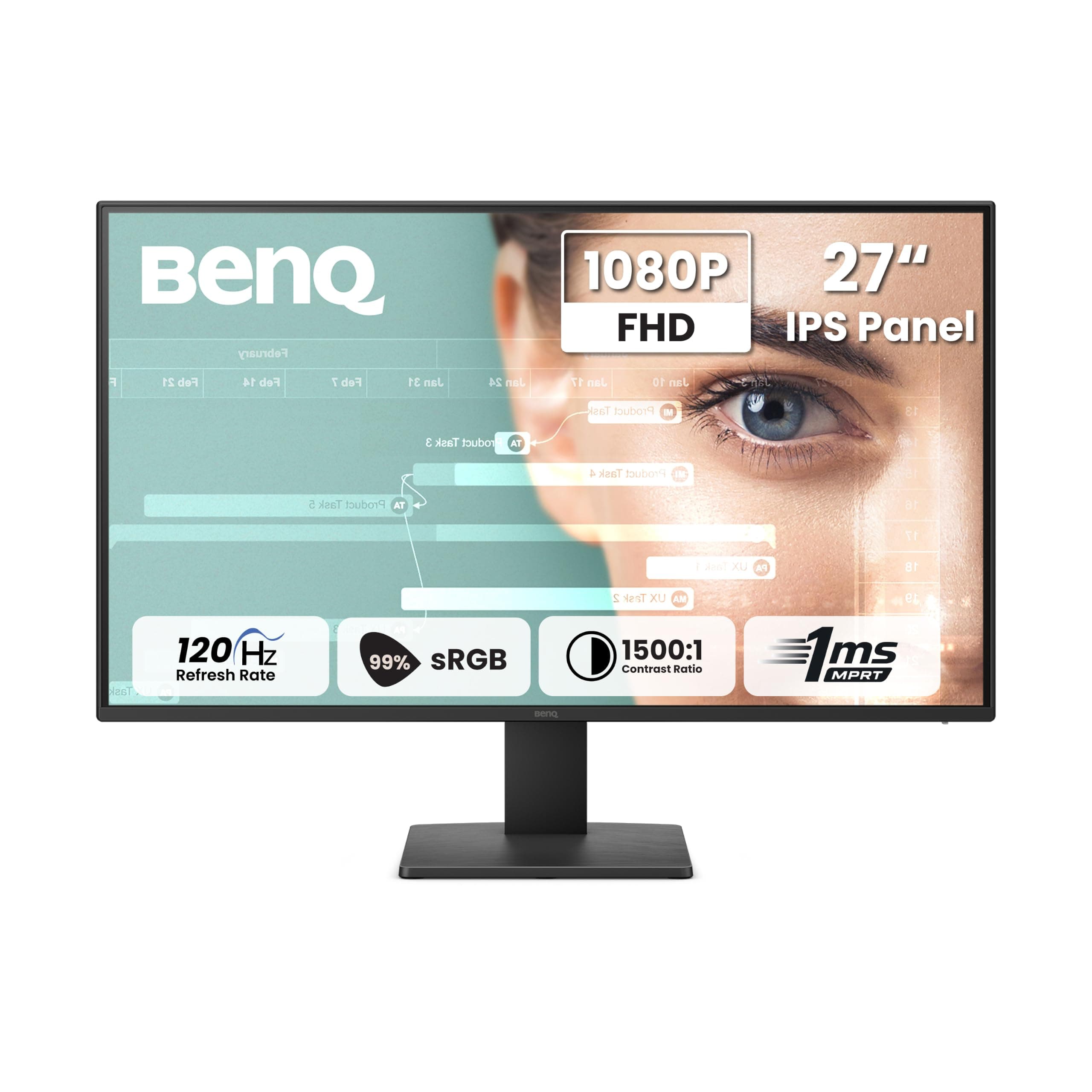 BenQ GW2791P 27"(68.58 cm) 120Hz FHD(1920x1080p) IPS Monitor|99% sRGB|Eye-careU|HDMI(v1.4)|DP(v1.2)|Ultra Thin Bezel|1 ms|Eyesafe|VESA MediaSync|Low B...