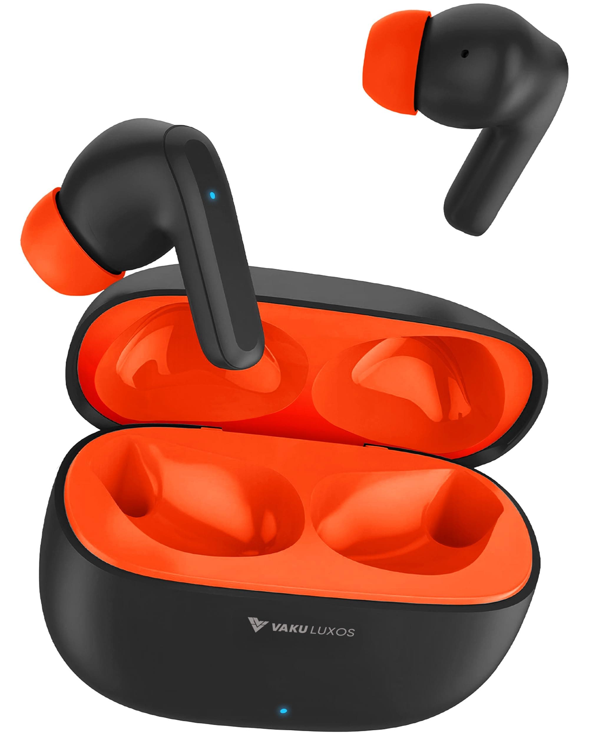 Vaku Luxos SONAIR TWS Bluetooth 5.4 Earbuds | 60H Playtime | Touch Controls | Type-C Fast Charging | 10mm Driver | Voice Assistant | Deep Bass Wirele...