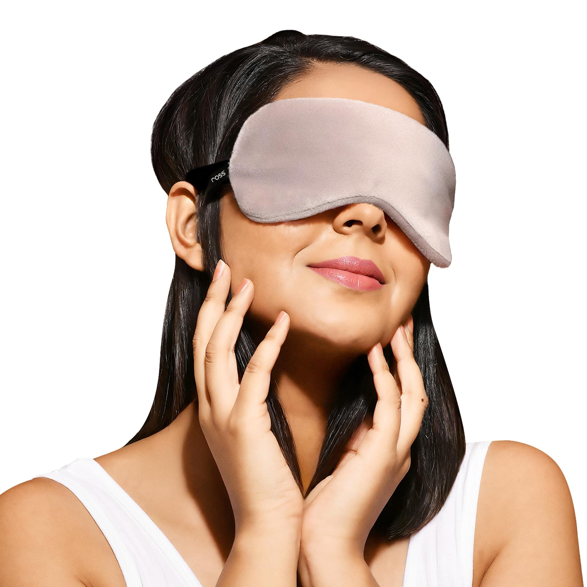 Ross Breathable Sleep Eye Mask with Super Smooth And Adjustable Strap- Super Soft & Cozy, Blindfold and Travelling- Grey
