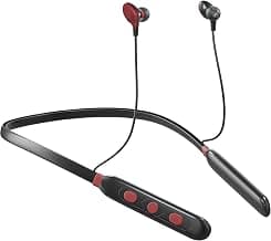 Gizmore Giz MN221 Ultra Beat Bluetooth Wireless Neckband Magnetic Earphones with Dual Pairing Fast Charging Great Wireless Sound with (10 Min Charge 2