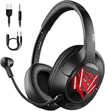 EKSA E3 Mobile Headphones Virtual 7.1 Surround Gaming Headphones-3.5mm for Switch, Computer Headset with Detachable Noise Cancelling Mic, Ultra Lightw
