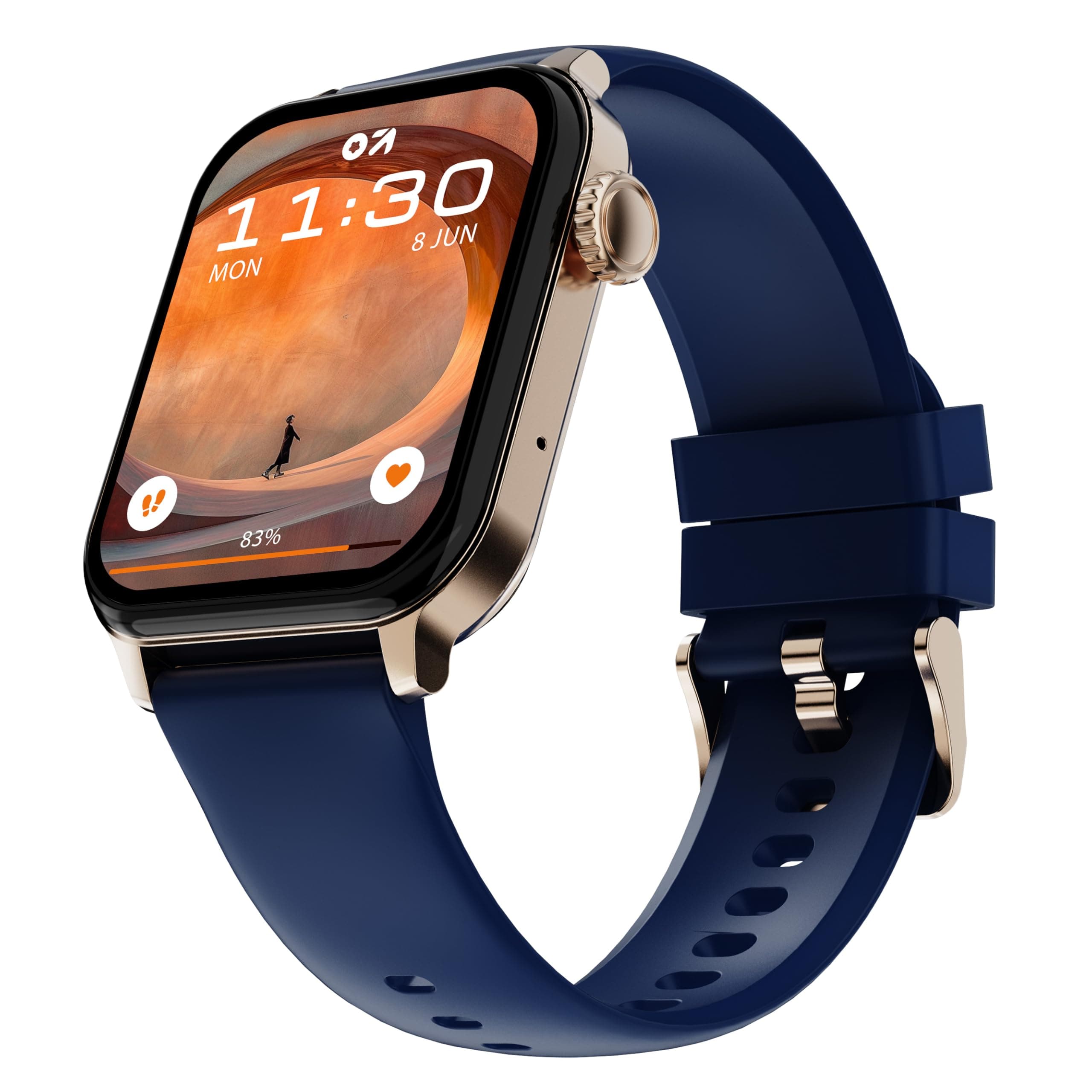 GOBOULT Newly Launched Drift 2 Smart Watch 1.83'' HD Display,15 Days Battery Life, 150+Watchfaces, 500 Nits Brightness, AI Voice Assistant, SpO2 Monit...