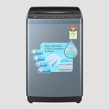 TCL 7 kg, 5 Star, Fuzzy Logic, Honeycomb Crystal Drum Fully-Automatic Top Load Washing Machine (TWA70-F3G, Dark Gray)