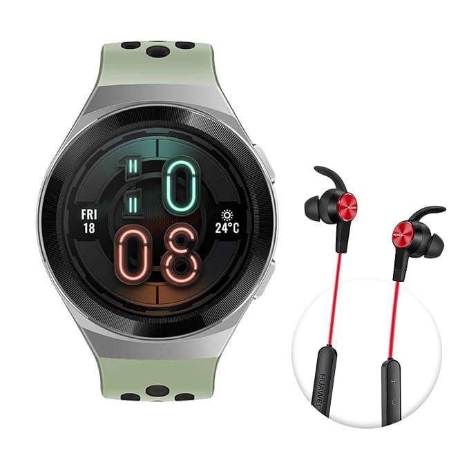 HUAWEI Watch GT 2e Active (Mint Green)+ Red Headset