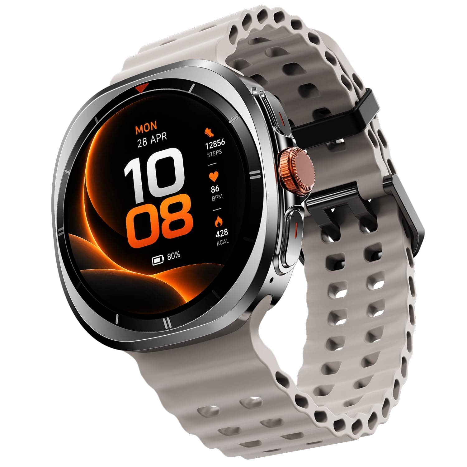 Fire-Boltt Axiom Smart Watch 1.43" AMOLED Display, Health & Fitness Tracking, Always-On Screen, Wireless Charging, Rotating Crown, Bluetooth Calling,...