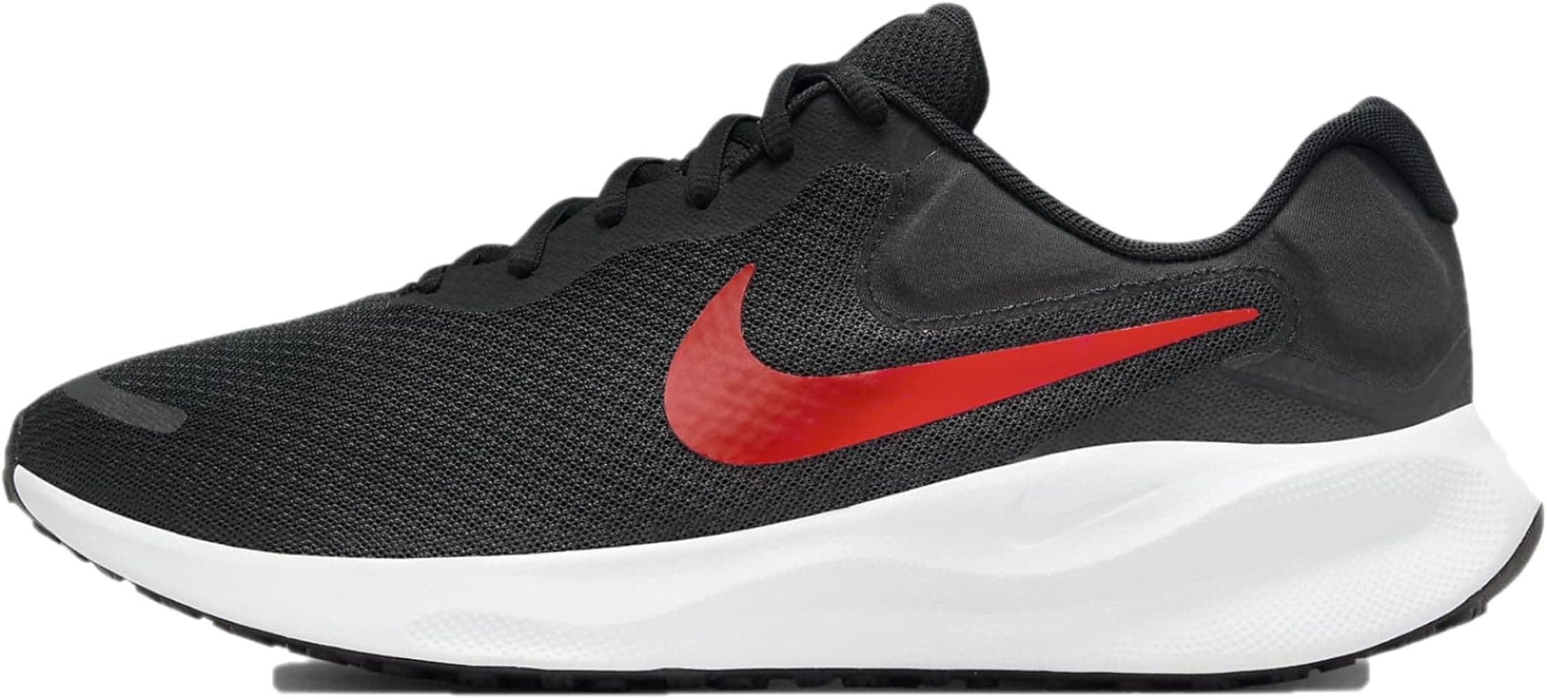 NIKE Revolution 7-Black/University RED-WHITE-FB2207-003-10UK