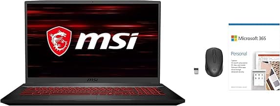 MSI GF75 Thin, Intel i7-10750H, 17.3" FHD IPS-Level 144Hz Panel Laptop (8GB/512GB NVMe SSD/Win 10 Home/Nvidia GTX1650 4GB GDDR6/Black/2.2Kg)+Wireless
