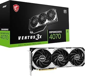 MSI GeForce RTX 4070 Ventus 3X 12G OC GDDR6 192-bit Gaming Graphic Card