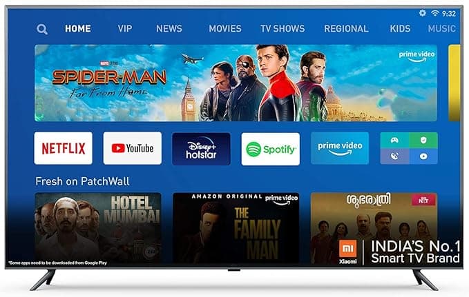 Mi 163.9 cm (65 Inches) 4K Ultra HD Android Smart LED TV 4X | L65M5-5SIN (Black) Smart Televisions