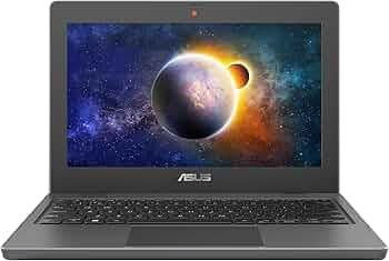 ASUS BR1100 Laptop, 11.6" (29.46cm) HD Anti-Glare Display, Intel Celeron N4500, 8GB RAM, 128GB SSD, MIL-STD 810H Durability, Windows 10 Home, Dark Gre...