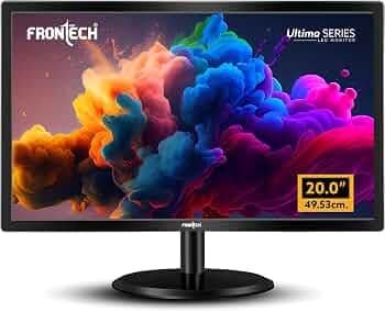 FRONTECH 20 Inch Ultima Series LED Monitor | Refresh Rate 75 Hz, Full HD 1080p | Wall Mountable Slim & Stylish Design with 16.7M Colors| Supports HDMI...