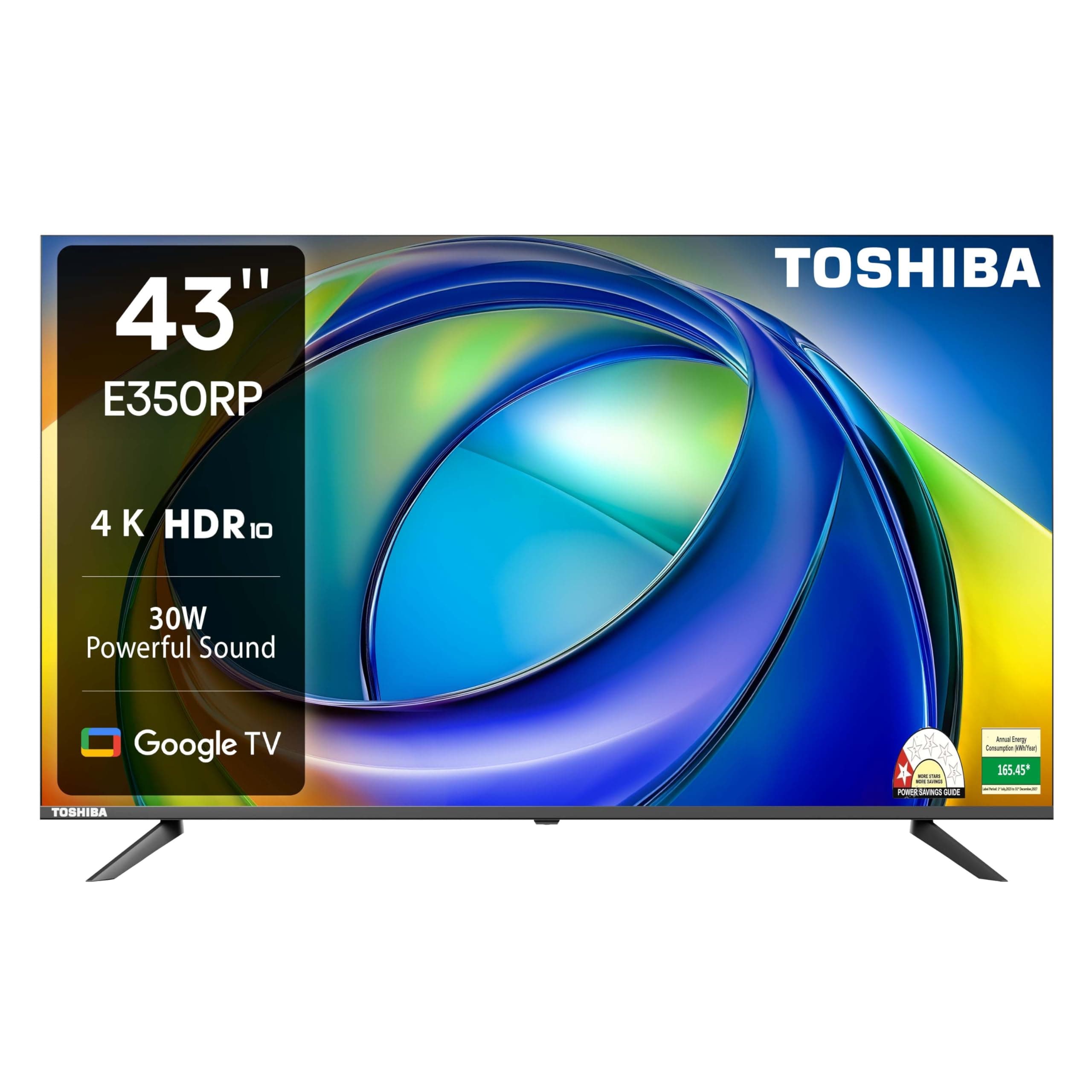 TOSHIBA 108 cm (43 inches) E350RP Series 4K Ultra HD Smart LED Google TV 43E350RP