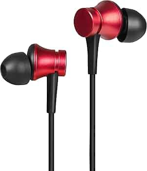 Mi Earphone Basic with Ultra deep bass and mic (Red)